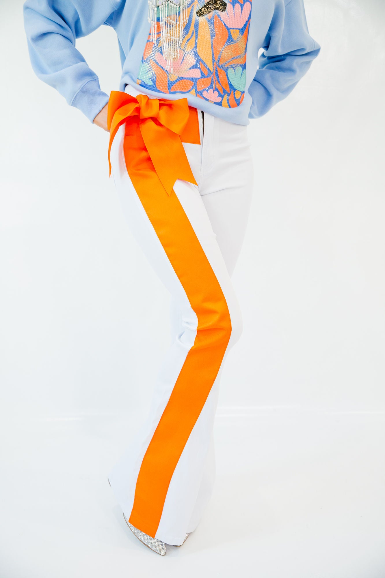 SPOOKY SEASON WHITE FLARES FLARES Judith March
