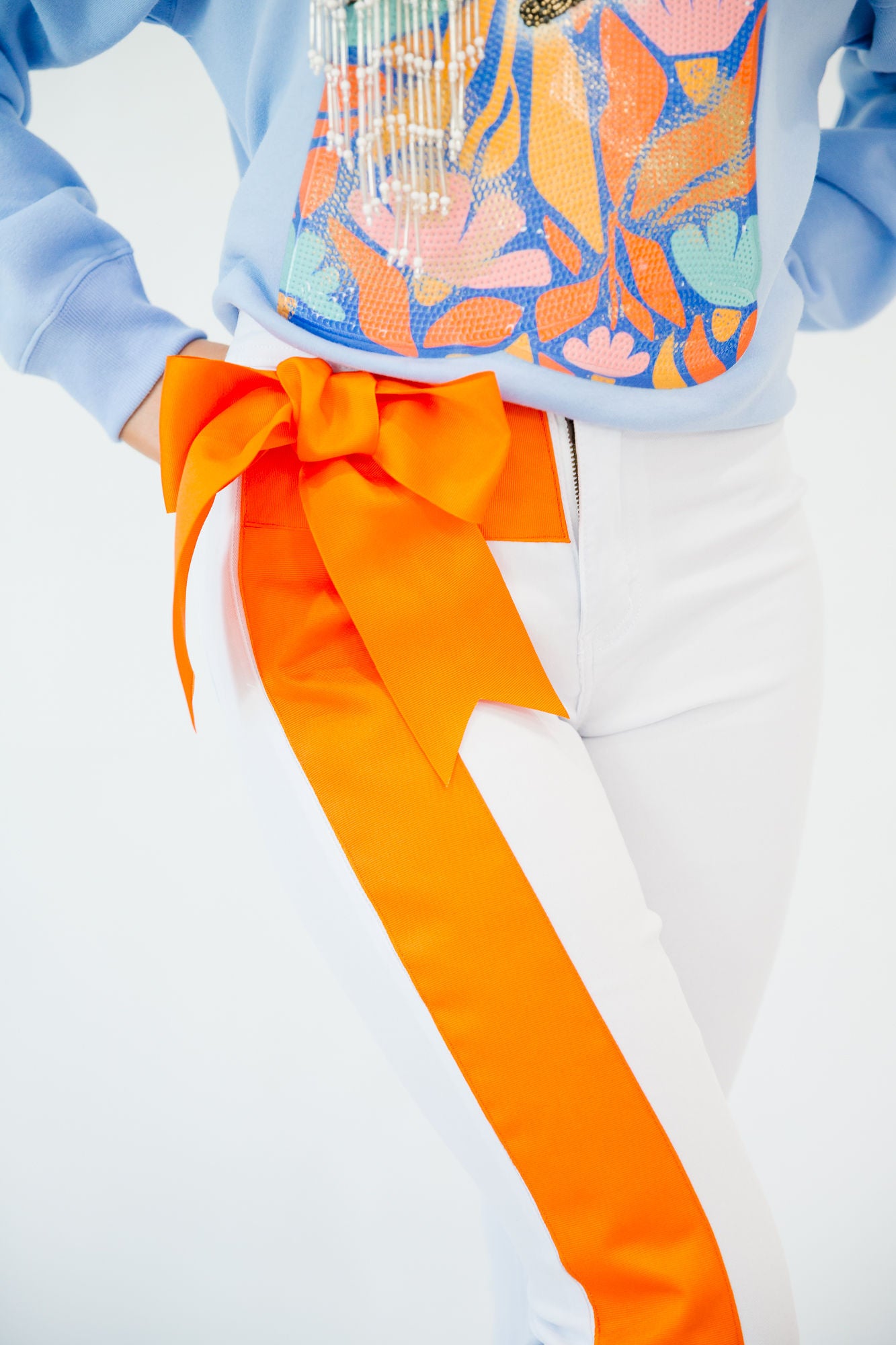 SPOOKY SEASON WHITE FLARES FLARES Judith March