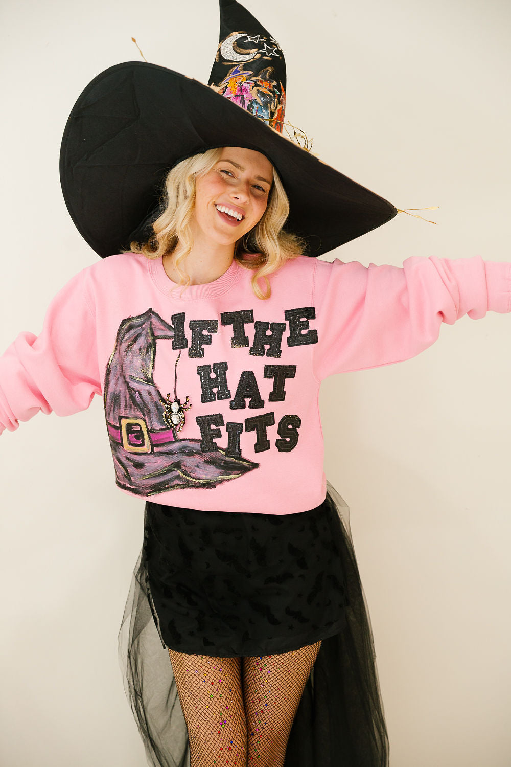 IF THE HAT FITS PINK PULLOVER PULLOVER Judith March