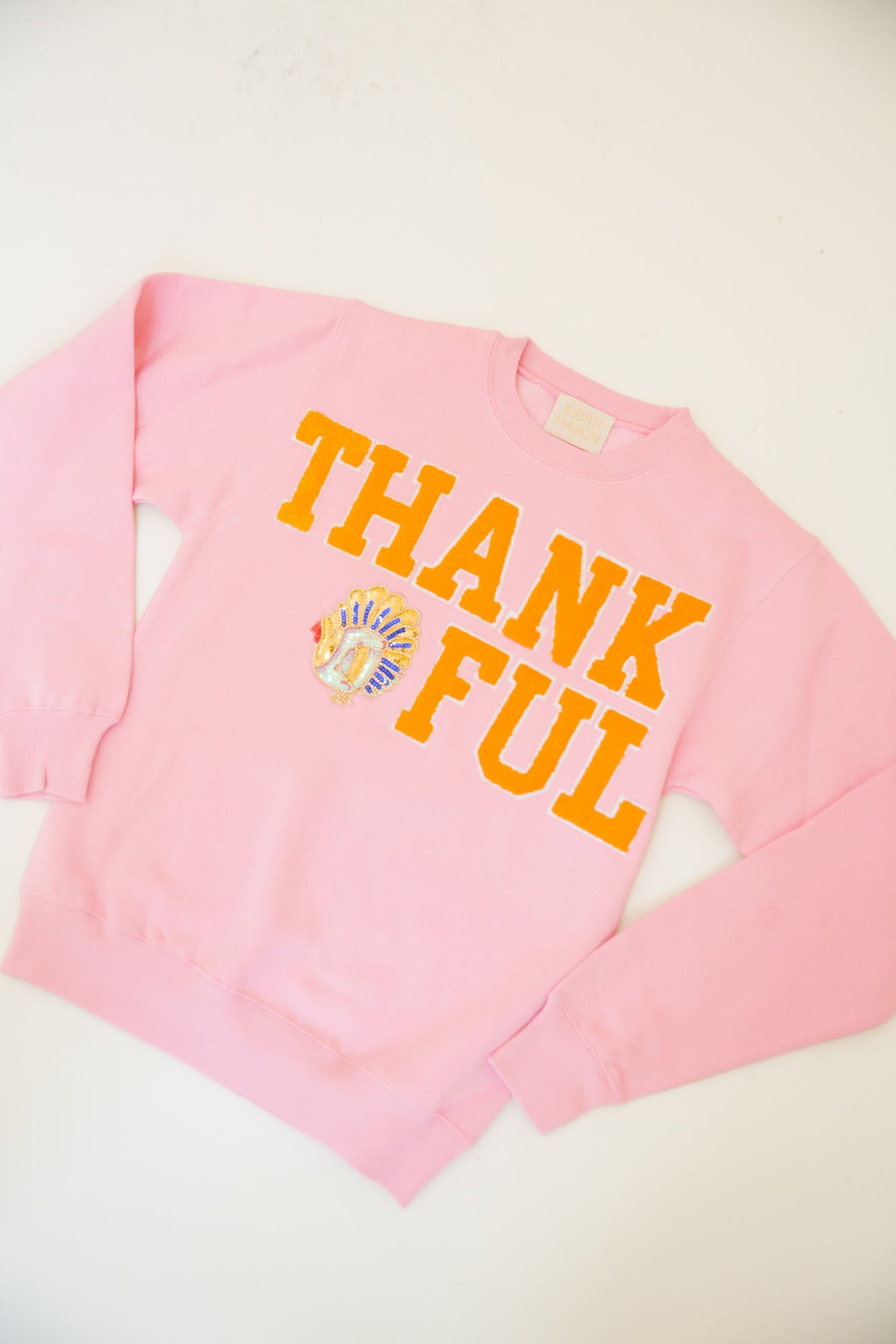 THANKFUL TURKEY PINK PULLOVER PULLOVER Judith March