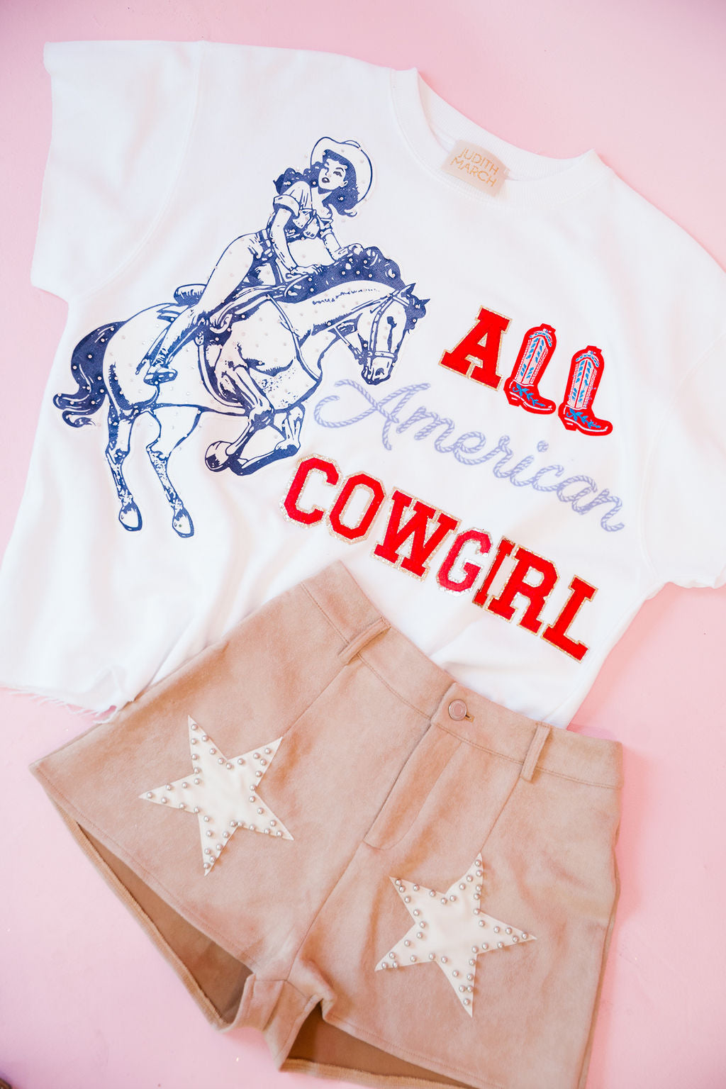 ALL AMERICAN COWGIRL SLEEVELESS PULLOVER PULLOVER Judith March