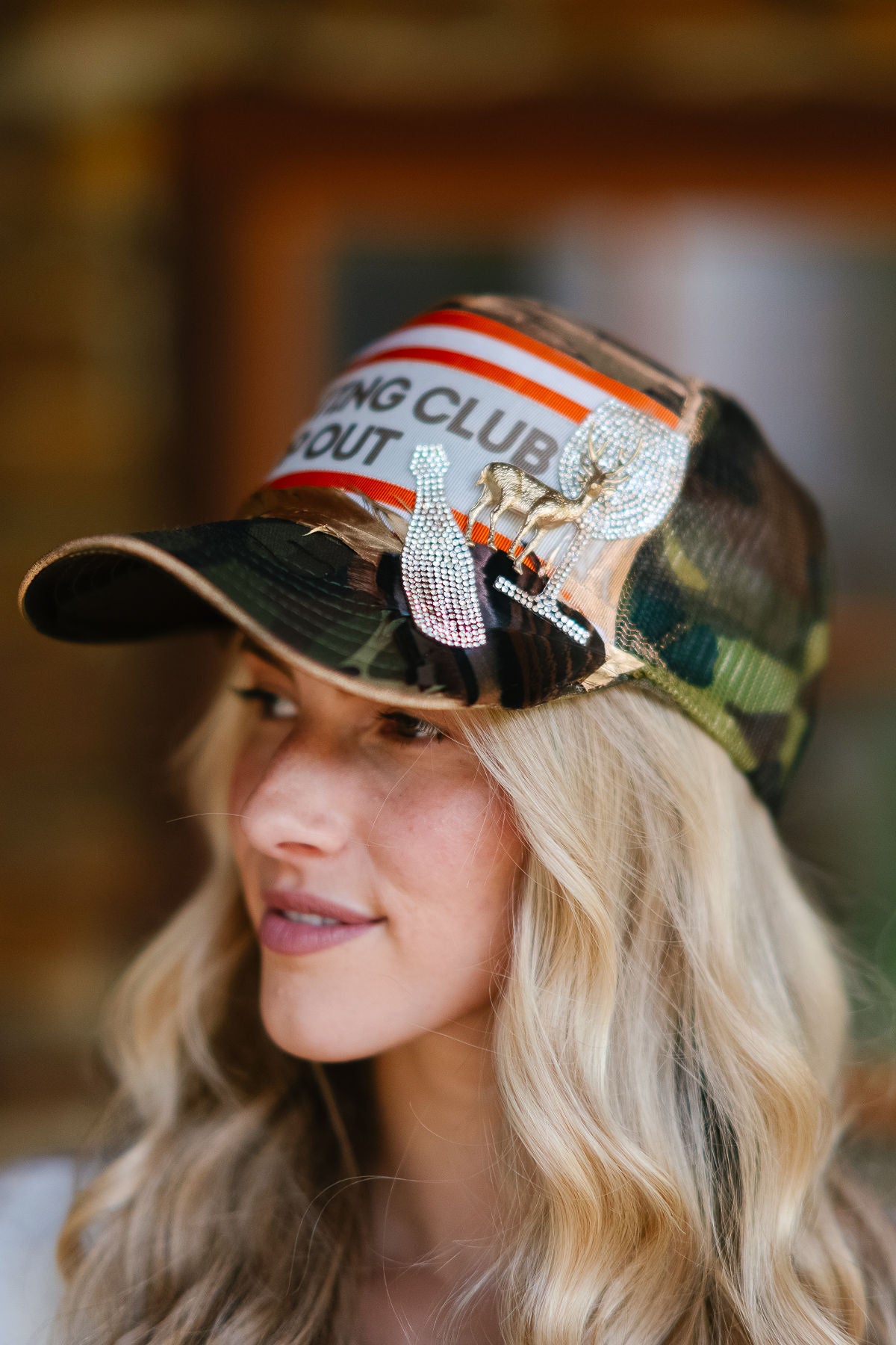 HUNTING CLUB DROP OUT CAMO TRUCKER HAT TRUCKER HAT Judith March