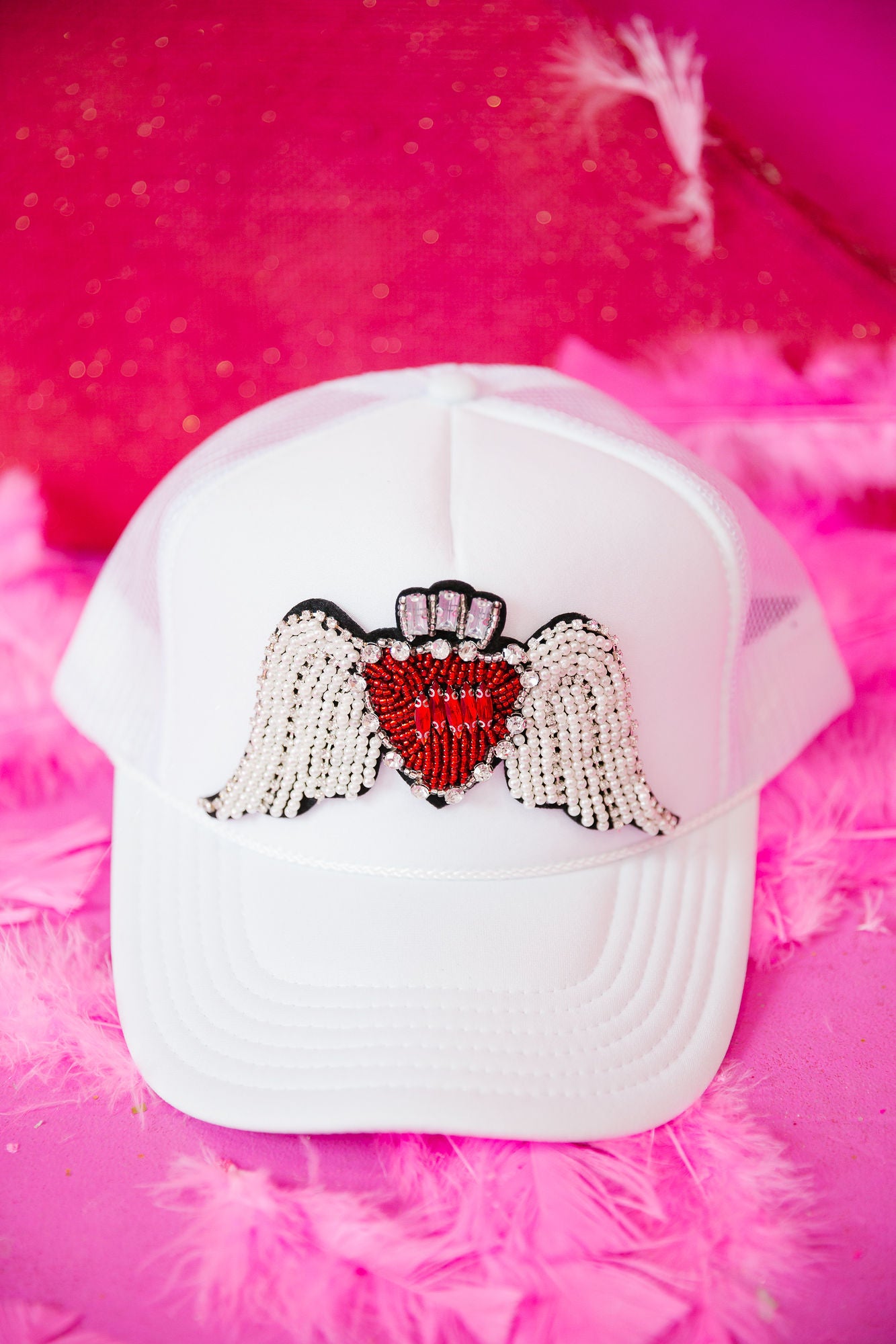 WINGS OF LOVE TRUCKER HAT TRUCKER HAT Judith March   
