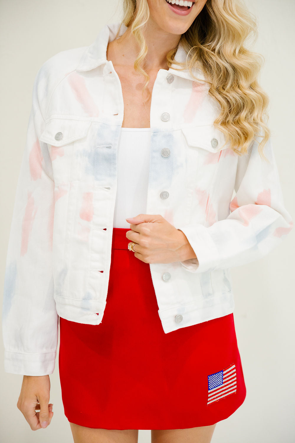 **PASTEL SUN WHITE DENIM JACKET DRESS Judith March