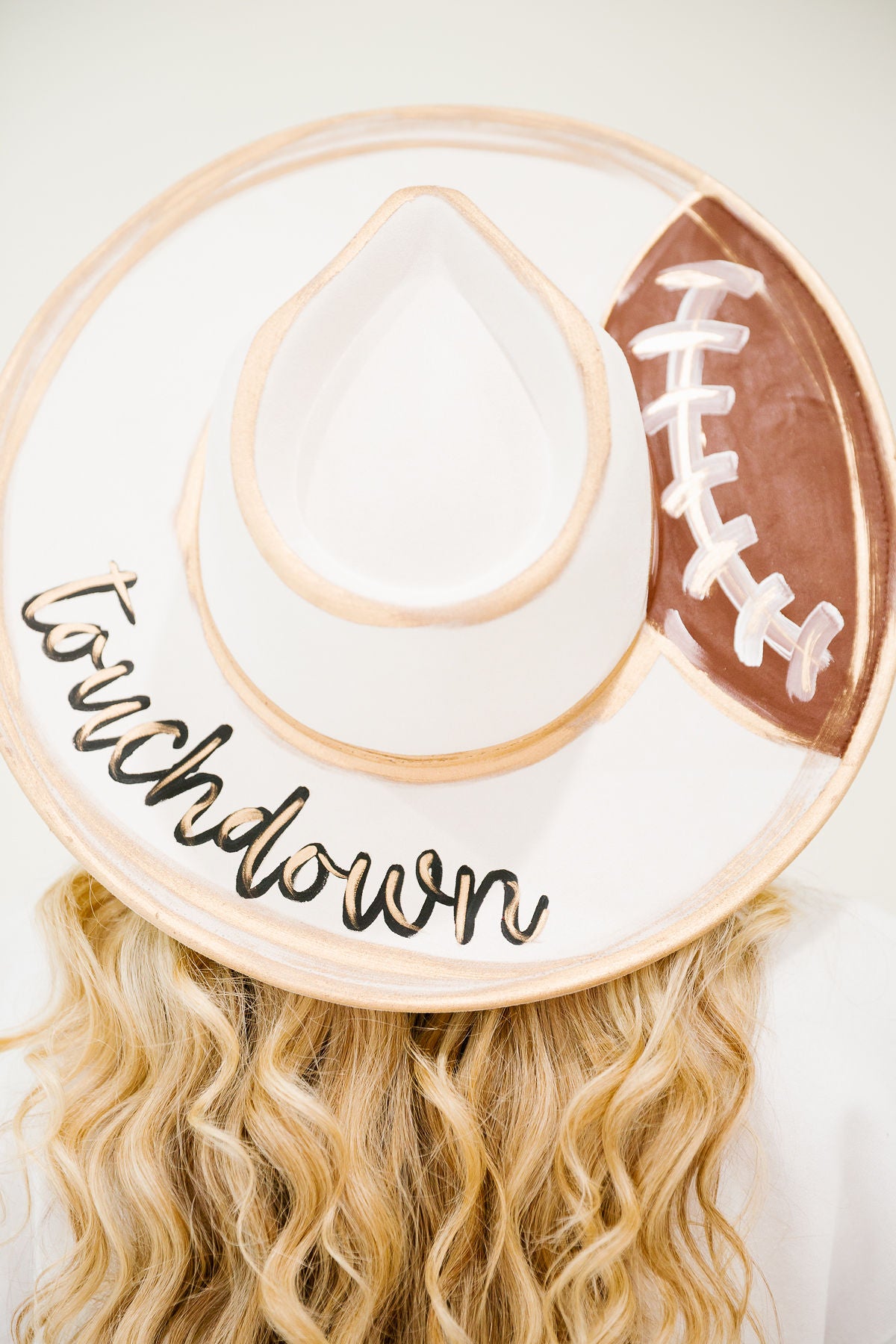 TOUCHDOWN PAINTED CREAM RANCHER HAT