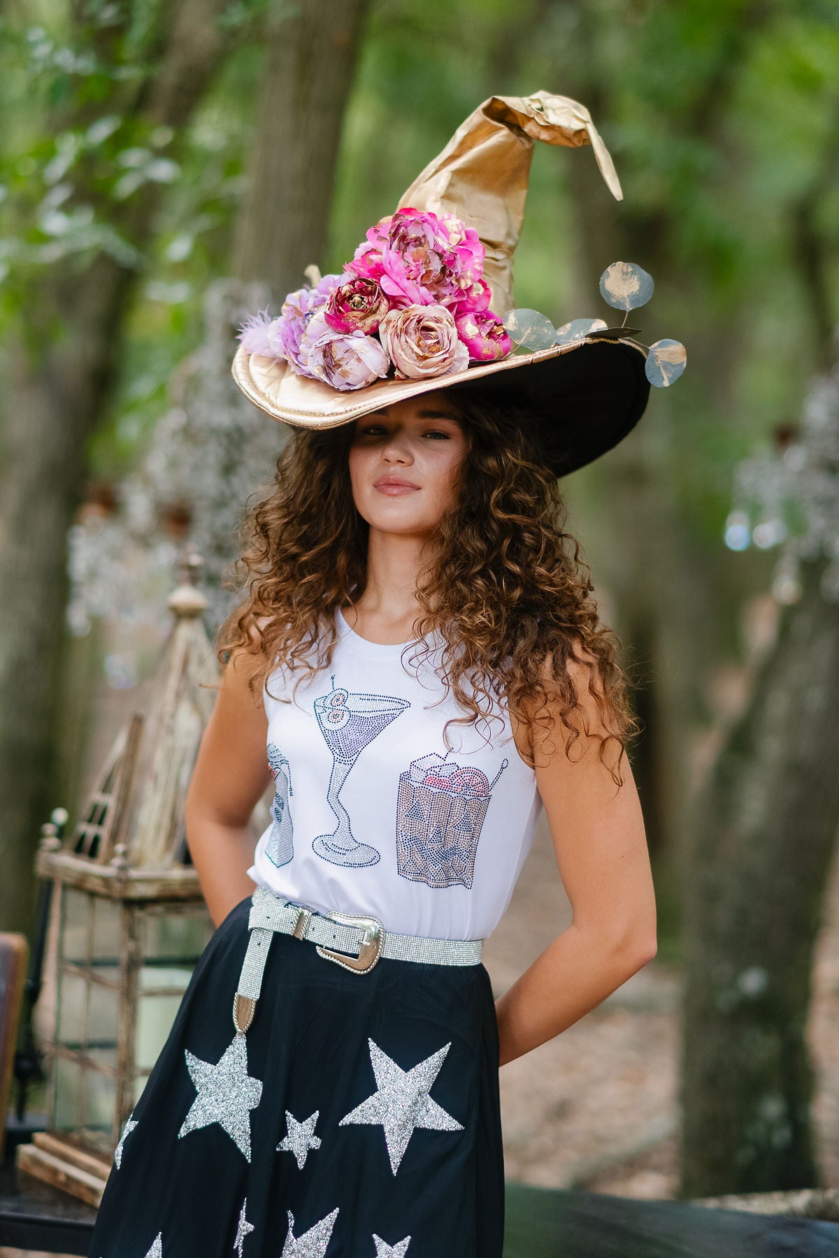 BLUSH & BLOOM WITCH HAT (ONE OF A KIND) WITCH HAT Judith March