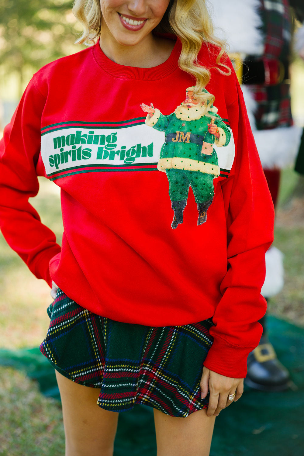 MAKING SPIRITS BRIGHT RED PULLOVER PULLOVER Judith March