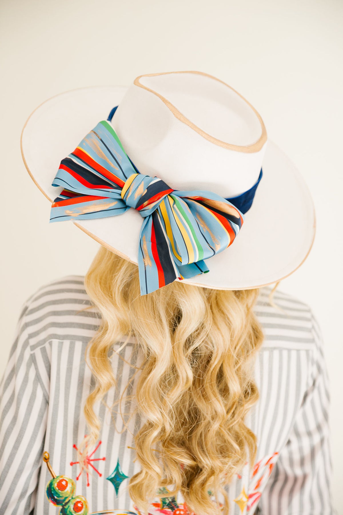 HOLIDAY STRIPE CREAM RANCHER HAT RANCHER HAT Judith March
