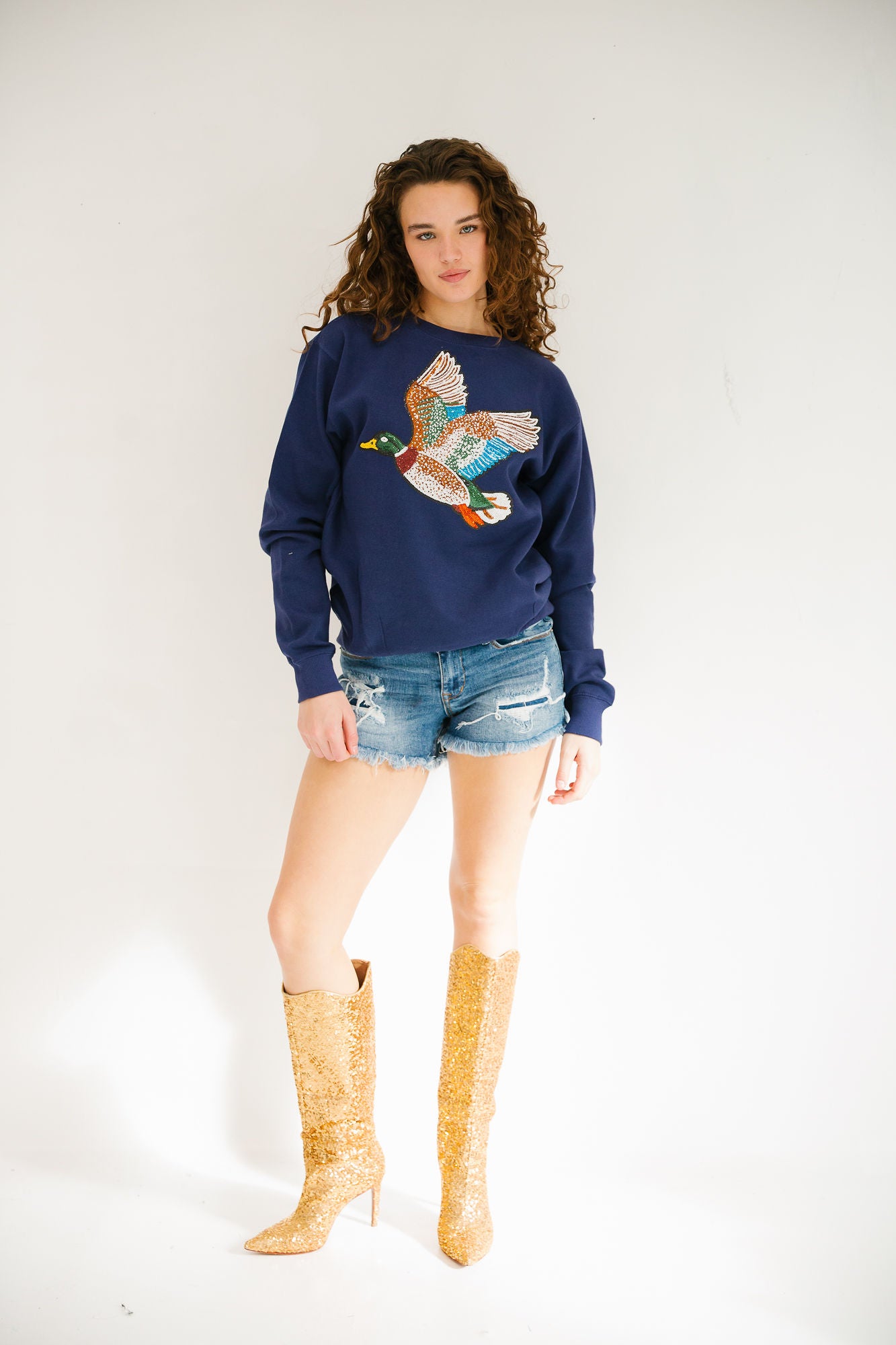 MALLARD NAVY PULLOVER PULLOVER Judith March