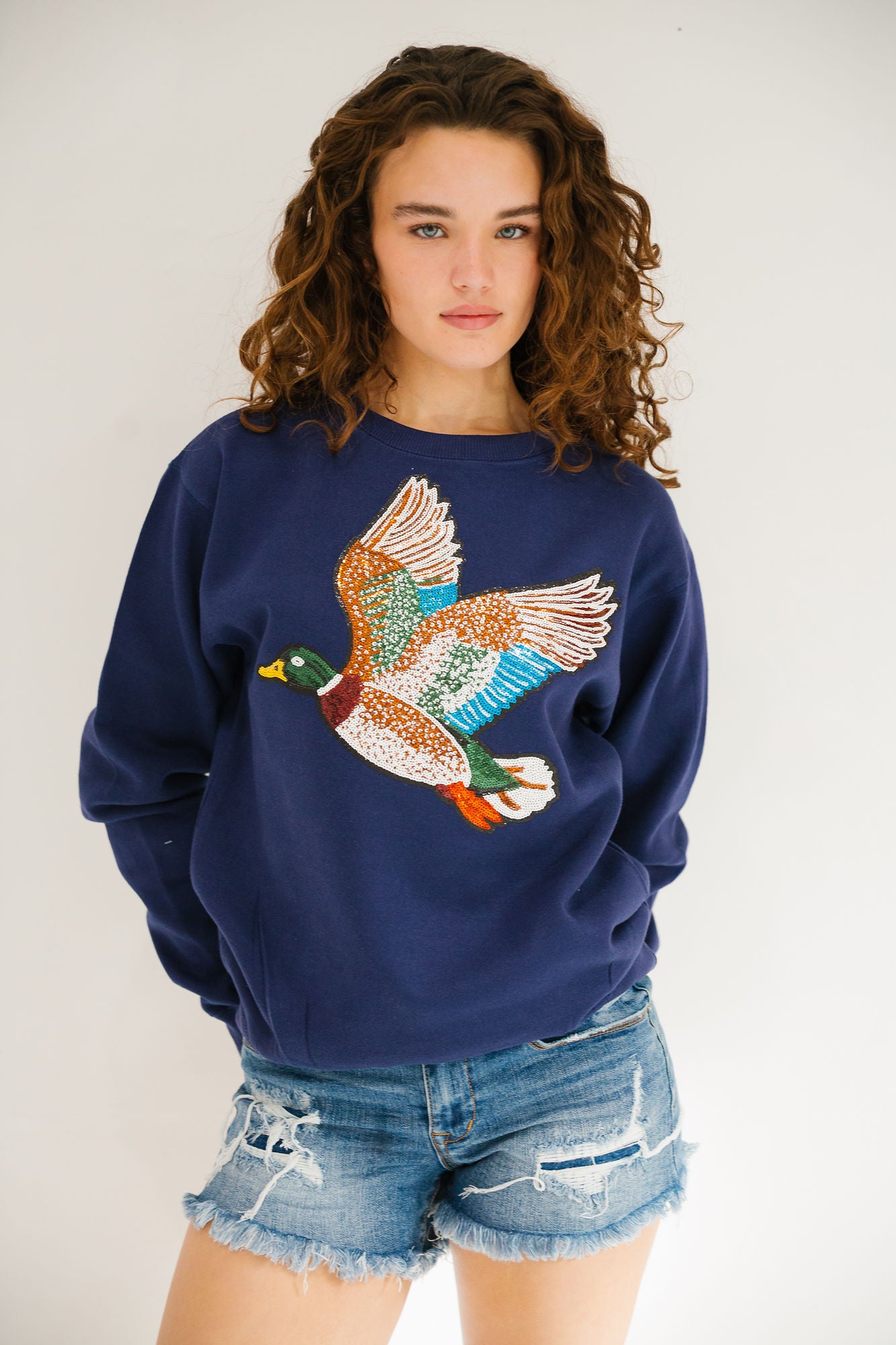MALLARD NAVY PULLOVER PULLOVER Judith March