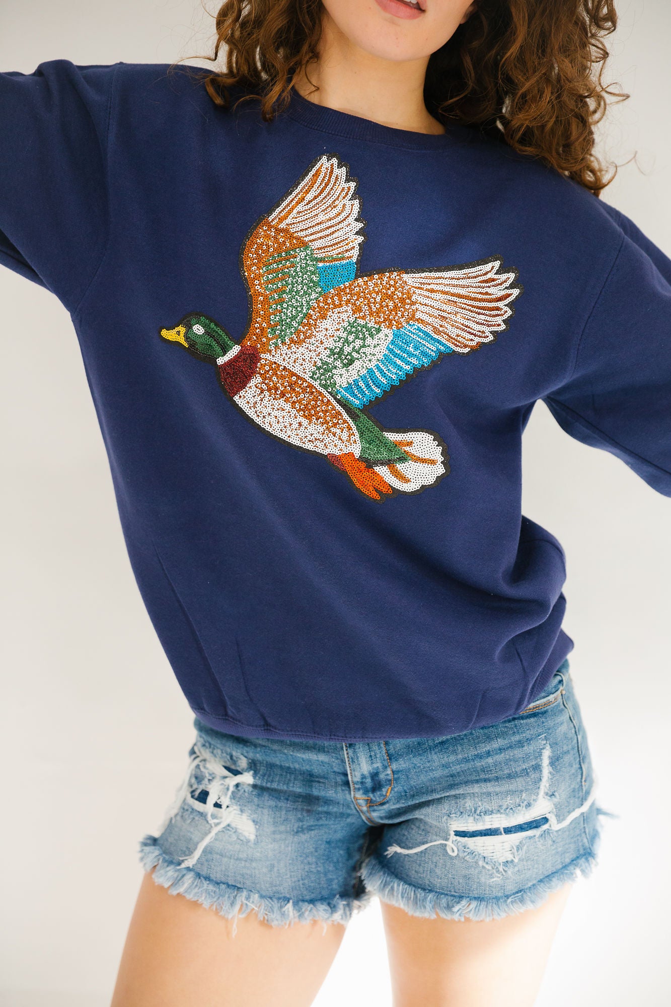 MALLARD NAVY PULLOVER PULLOVER Judith March