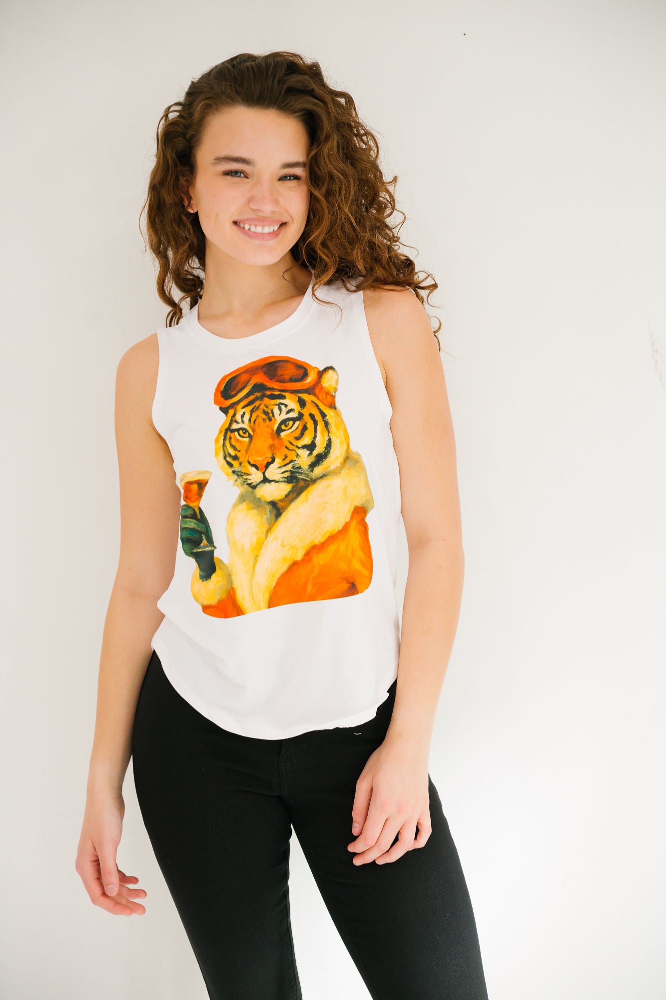 APRÈS TIGER WHITE TANK TANK Judith March