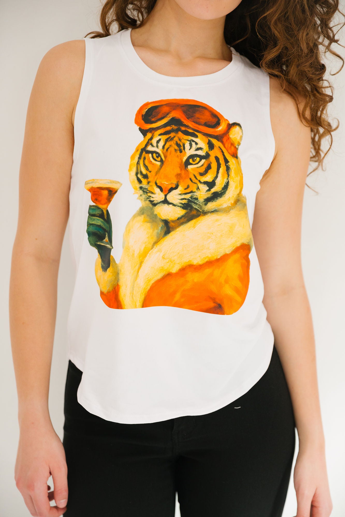 APRÈS TIGER WHITE TANK TANK Judith March