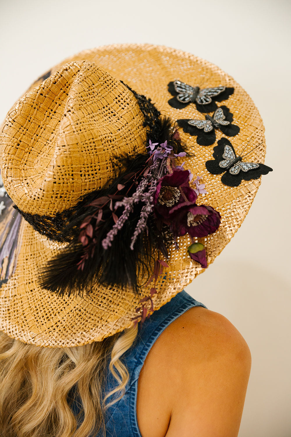 SPELLBOUND BUTTERFLY RANCHER HAT TRUCKER HAT Judith March