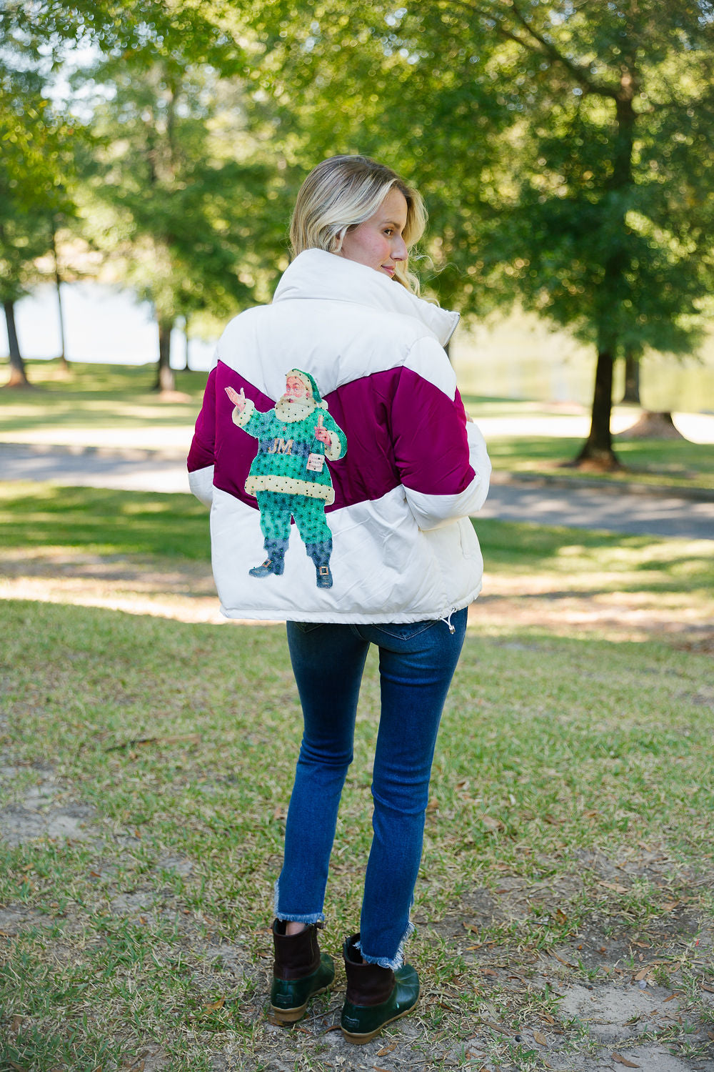 MAKING SPIRITS BRIGHT CREAM PUFFER JACKET JACKET Judith March