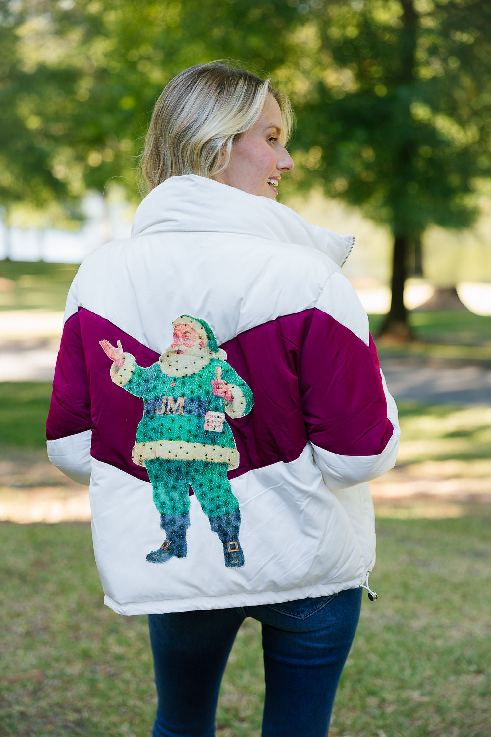 MAKING SPIRITS BRIGHT CREAM PUFFER JACKET JACKET Judith March