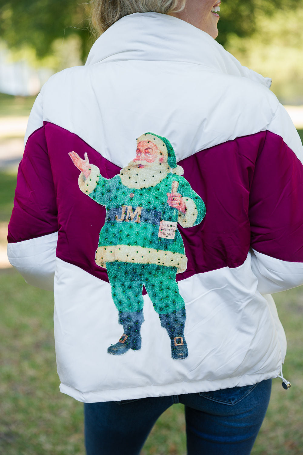 MAKING SPIRITS BRIGHT CREAM PUFFER JACKET JACKET Judith March