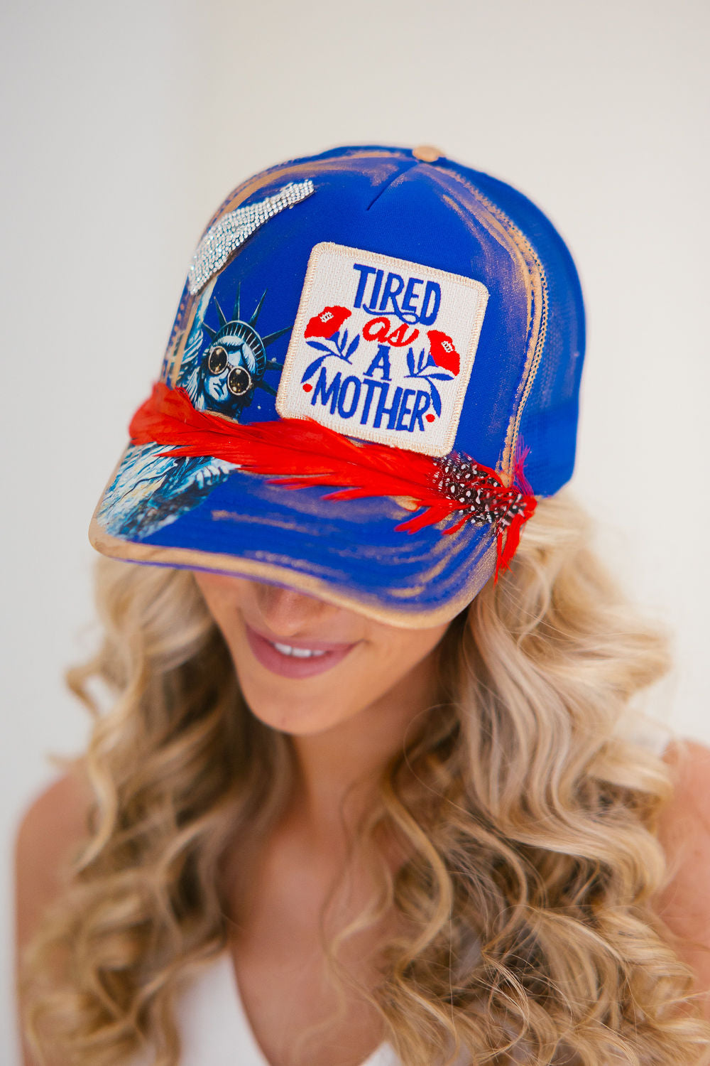 TIRED AS A MOTHER USA ROYAL TRUCKER HAT HAT Judith March