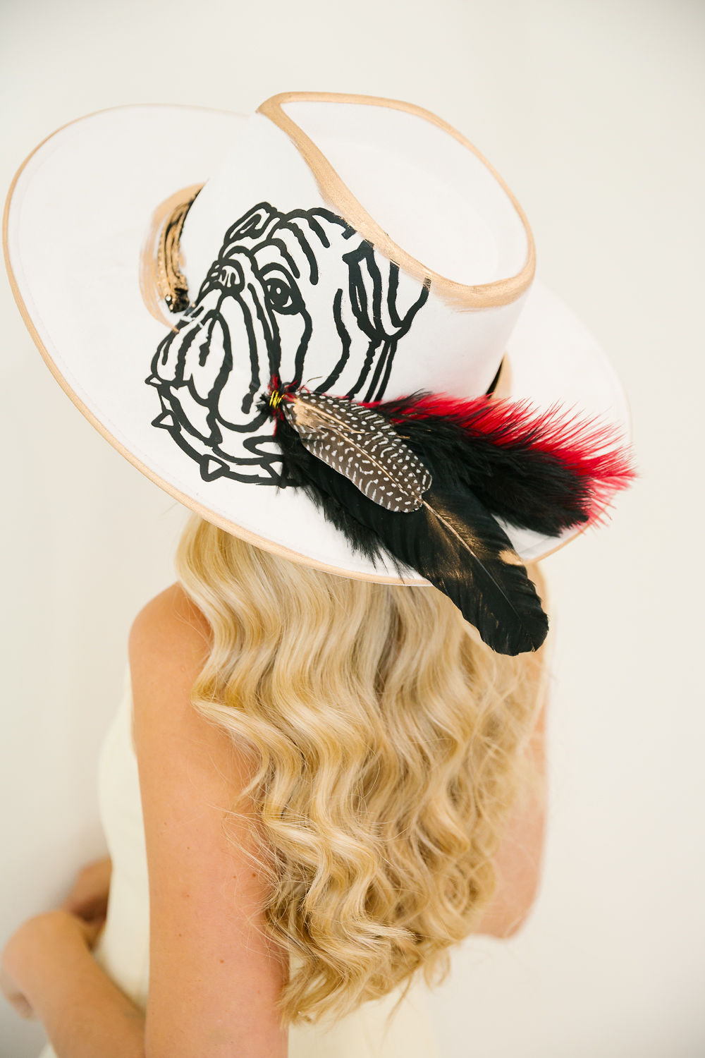 THE BULLDOG BELLE HAND PAINTED RANCHER HAT RANCHER HAT Judith March