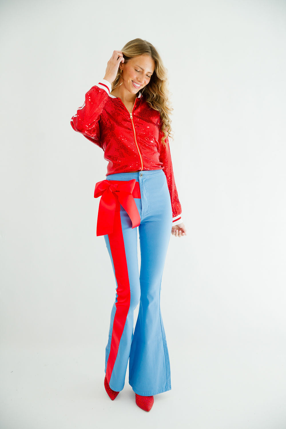 HOLIDAY SEASON BLUE FLARES FLARES Judith March   