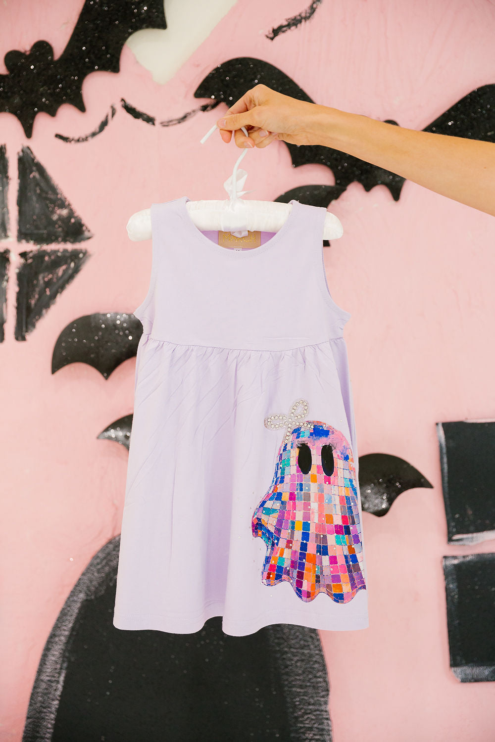 MINI KIDS DISCO GHOST PURPLE DRESS PULLOVER Judith March
