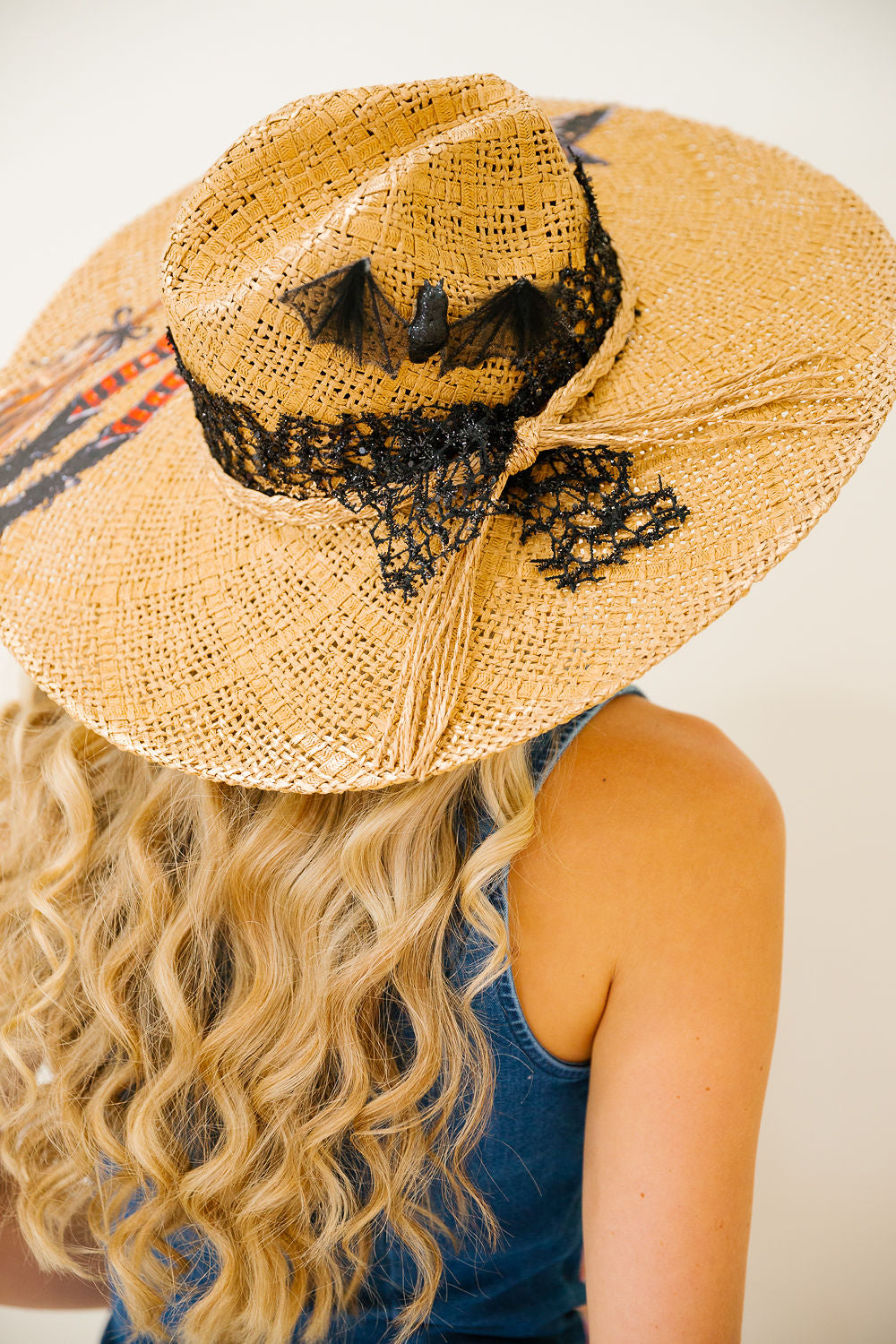 STRIPED SPELL STRAW RANCHER HAT TRUCKER HAT Judith March