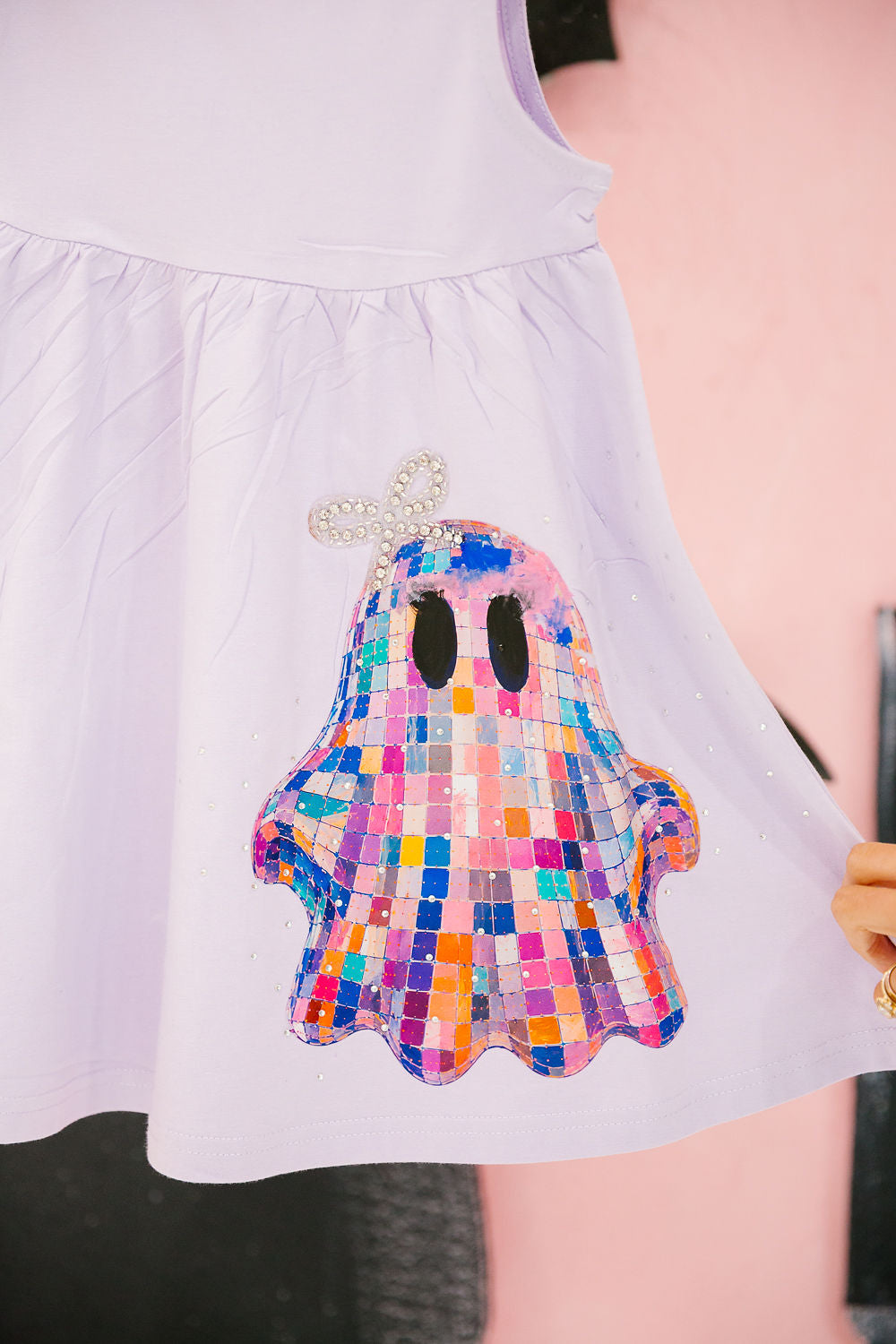 MINI KIDS DISCO GHOST PURPLE DRESS PULLOVER Judith March