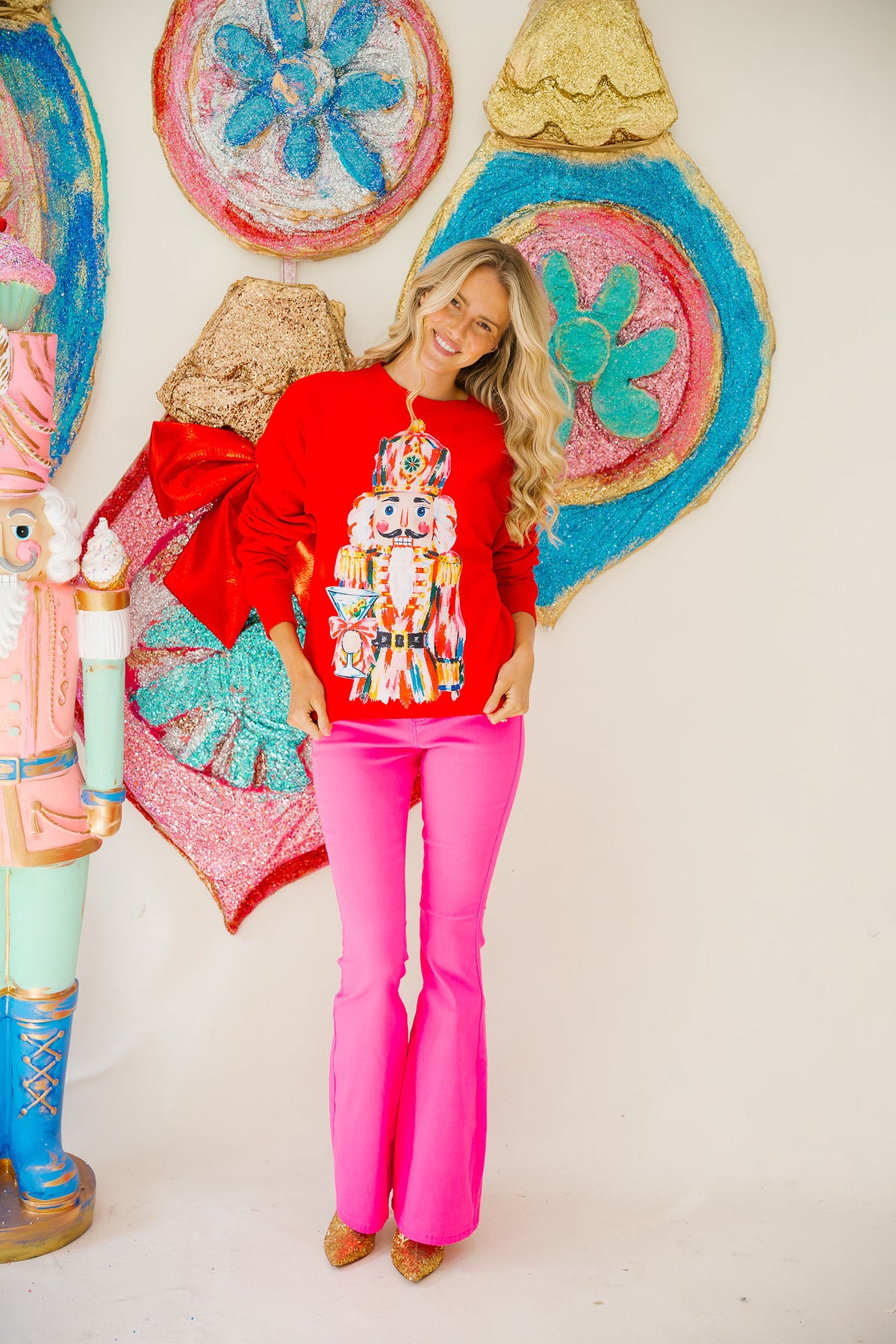 THE TIPSY TOY SOLIDER RED PULLOVER PULLOVER Judith March