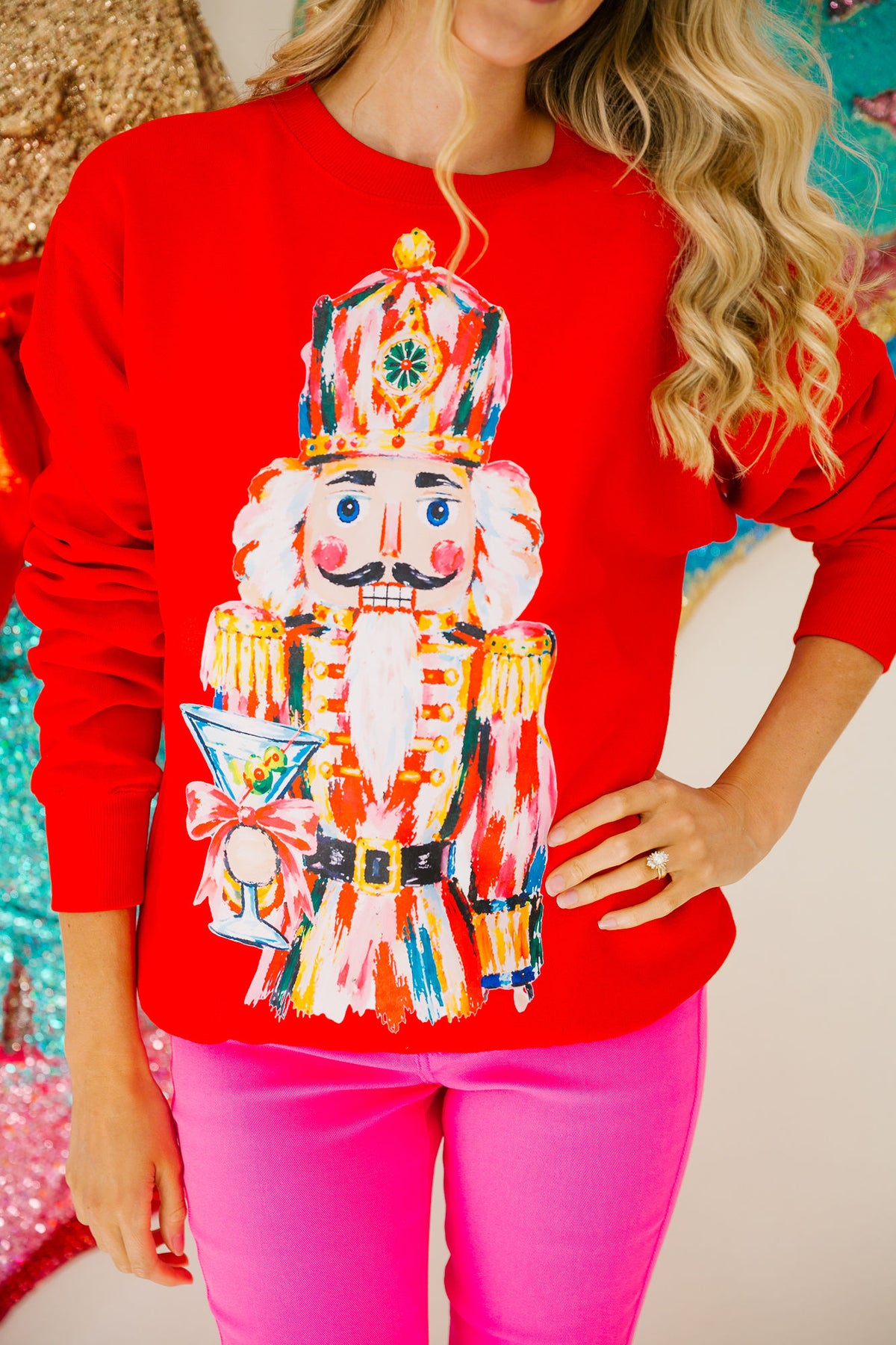 THE TIPSY TOY SOLIDER RED PULLOVER PULLOVER Judith March