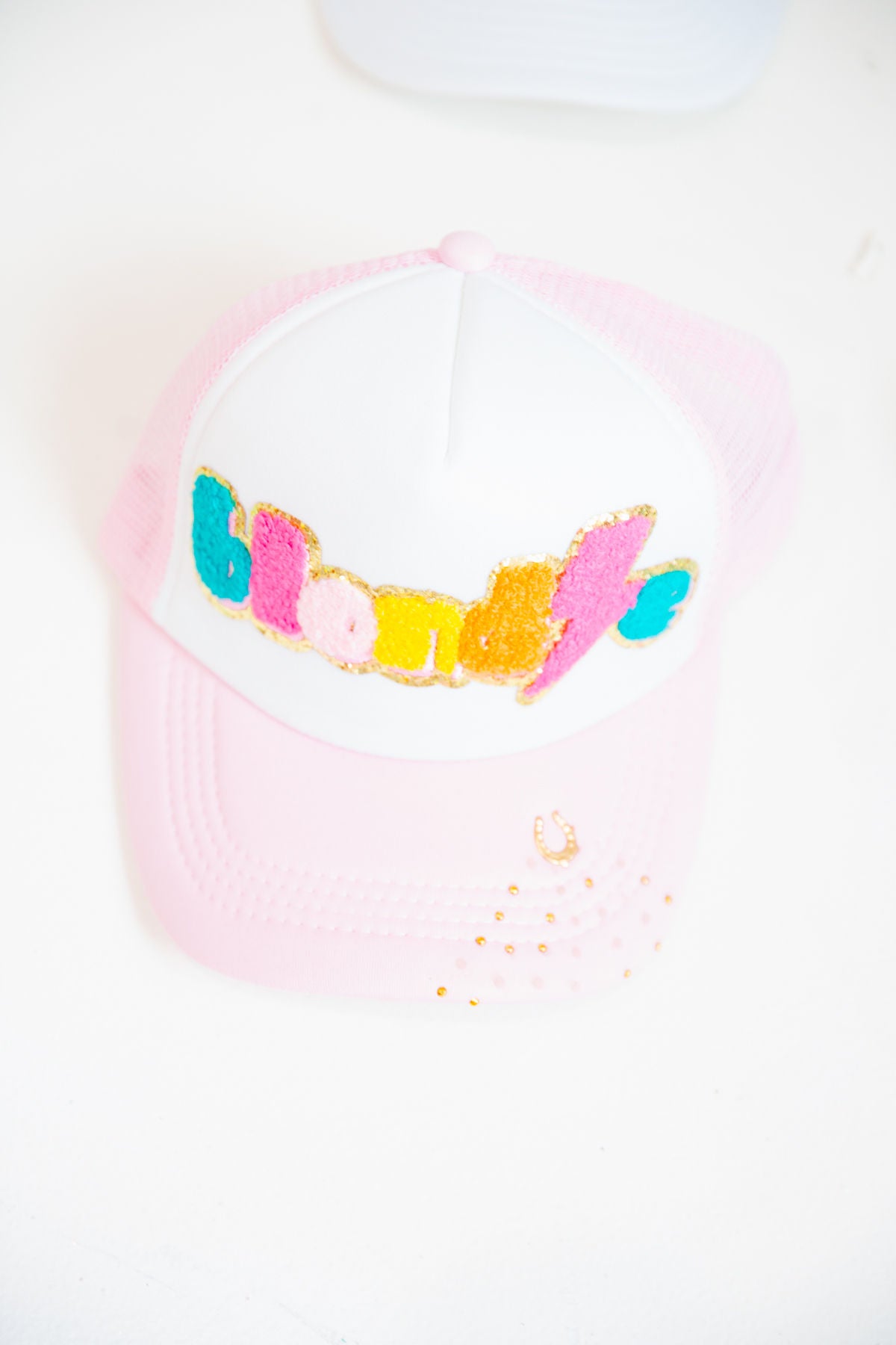 *BLONDIE LIGHT PINK TRUCKER HAT HAT Judith March