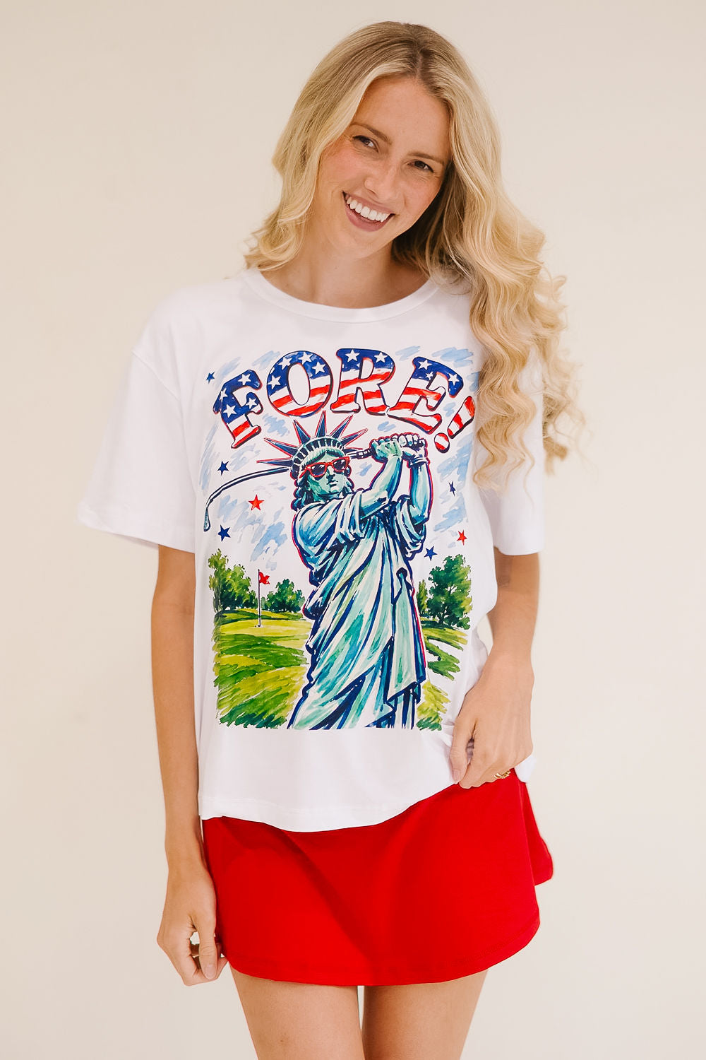 FORE! LADY LIBERTY WHITE TEE TEE Judith March