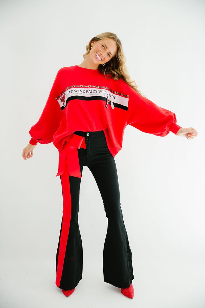 WHICH WINE PAIRS WELL SHOPPING PULLOVER Judith March