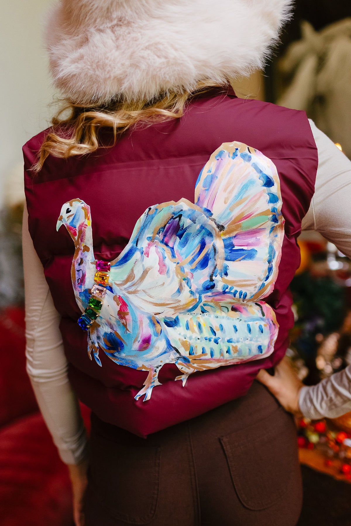 GOBBLER GLAM MAROON VEST VEST Judith March