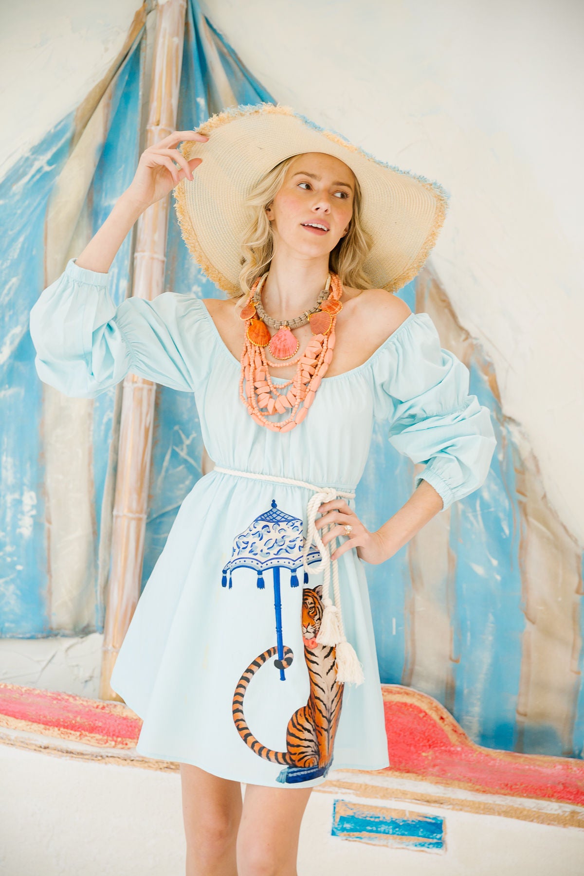 COASTAL TIGER BLUE DRESS SMALL