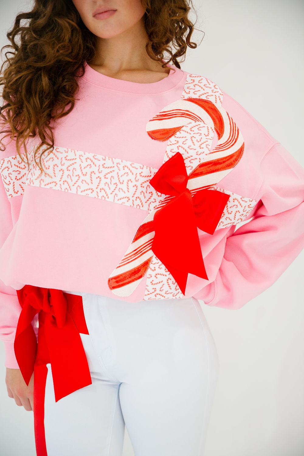 SUGAR AND STRIPES PINK PULLOVER PULLOVER Judith March