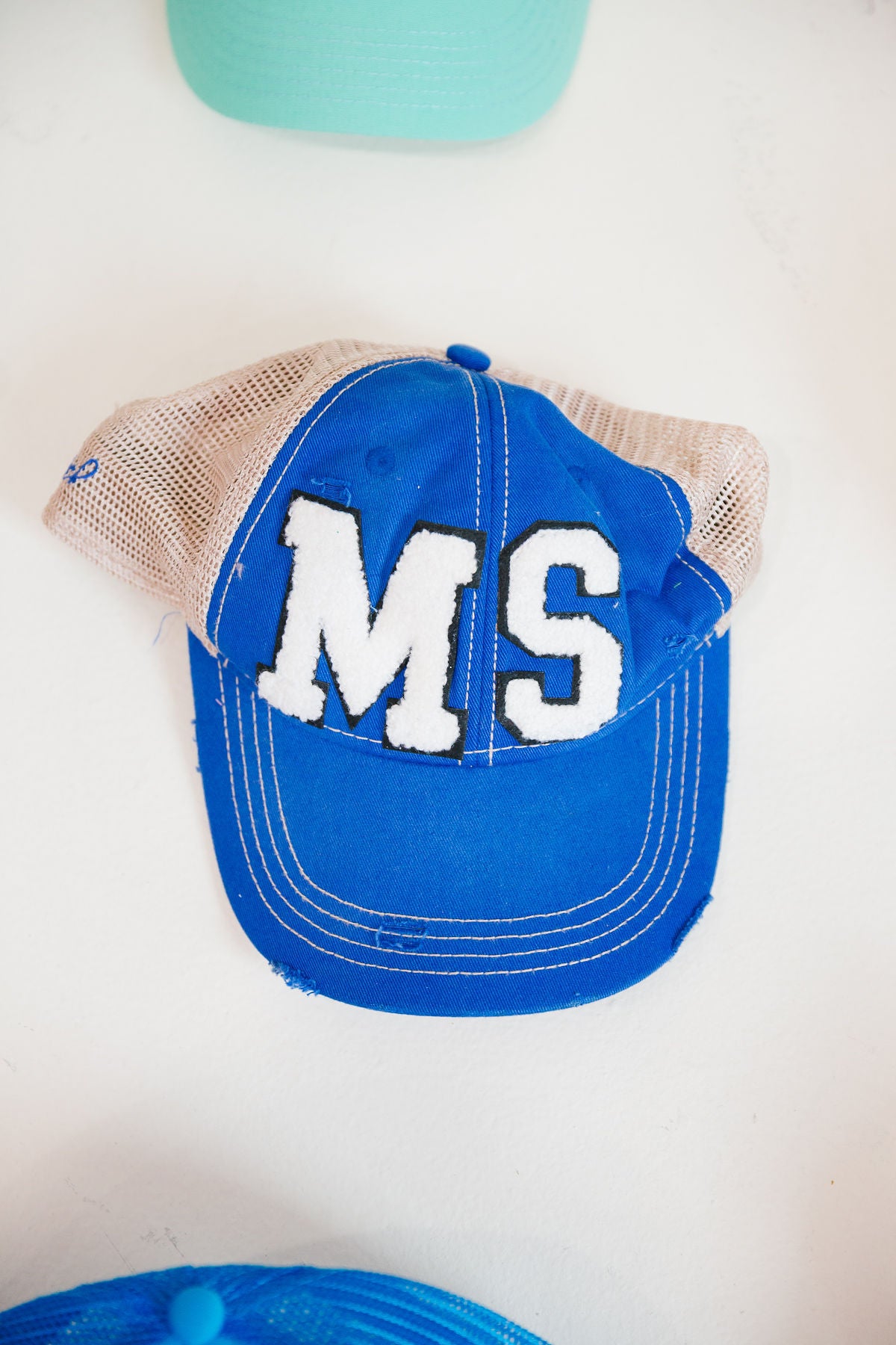 *MISSISSIPPI BLUE DISTRESSED HAT HAT Judith March
