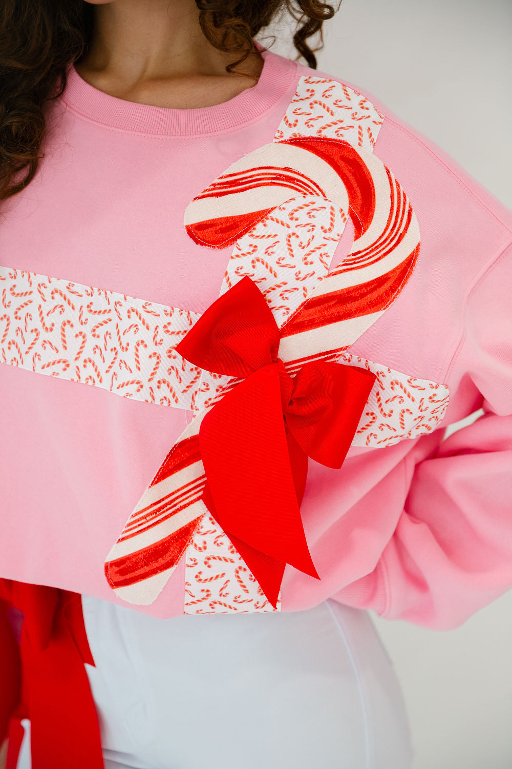 SUGAR AND STRIPES PINK PULLOVER PULLOVER Judith March