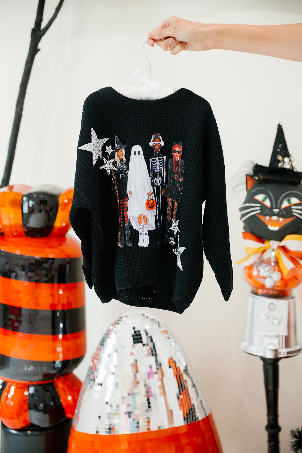 MINI KIDS BOO CREW BLACK SWEATER PULLOVER Judith March