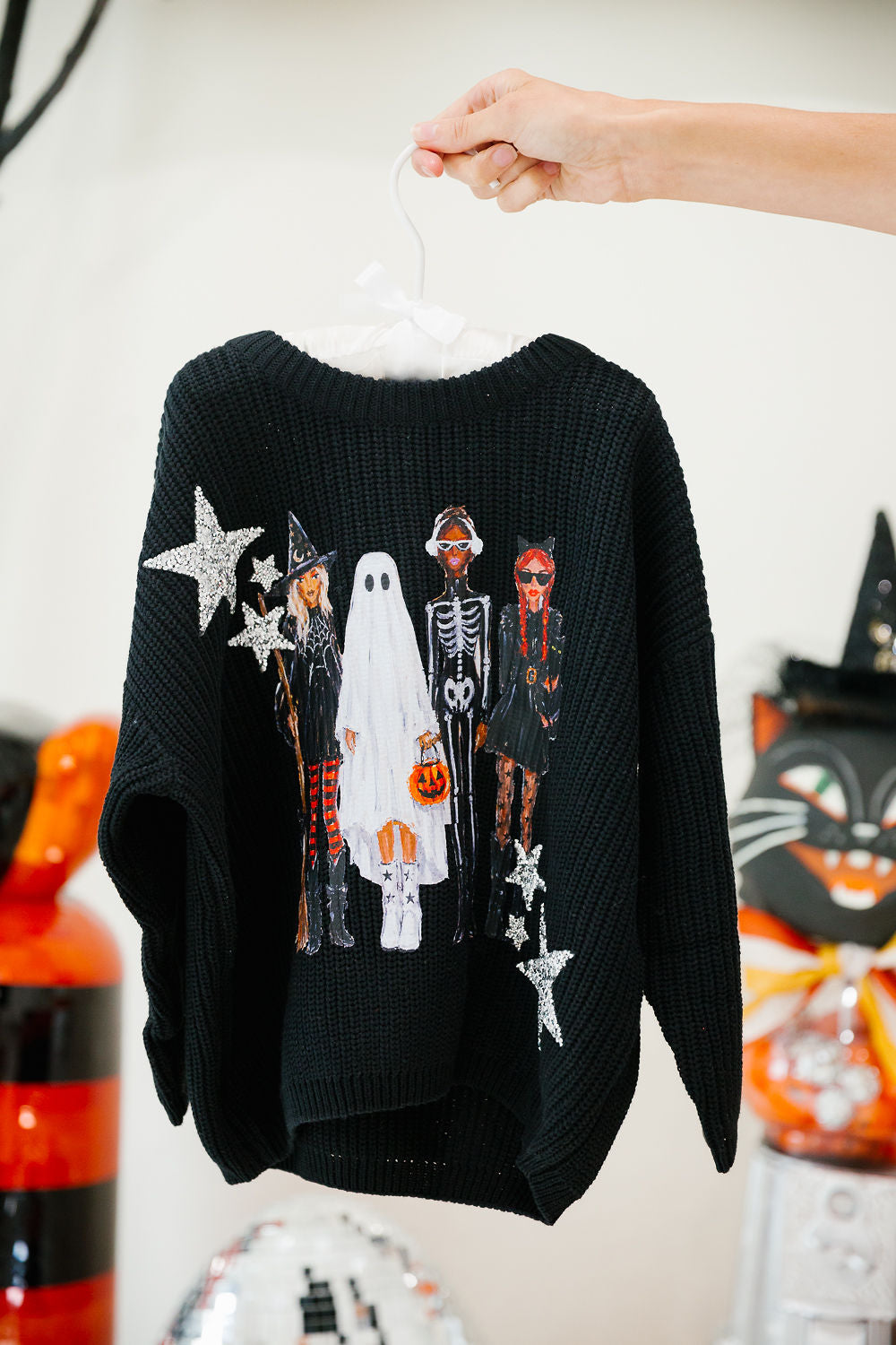 MINI KIDS BOO CREW BLACK SWEATER PULLOVER Judith March
