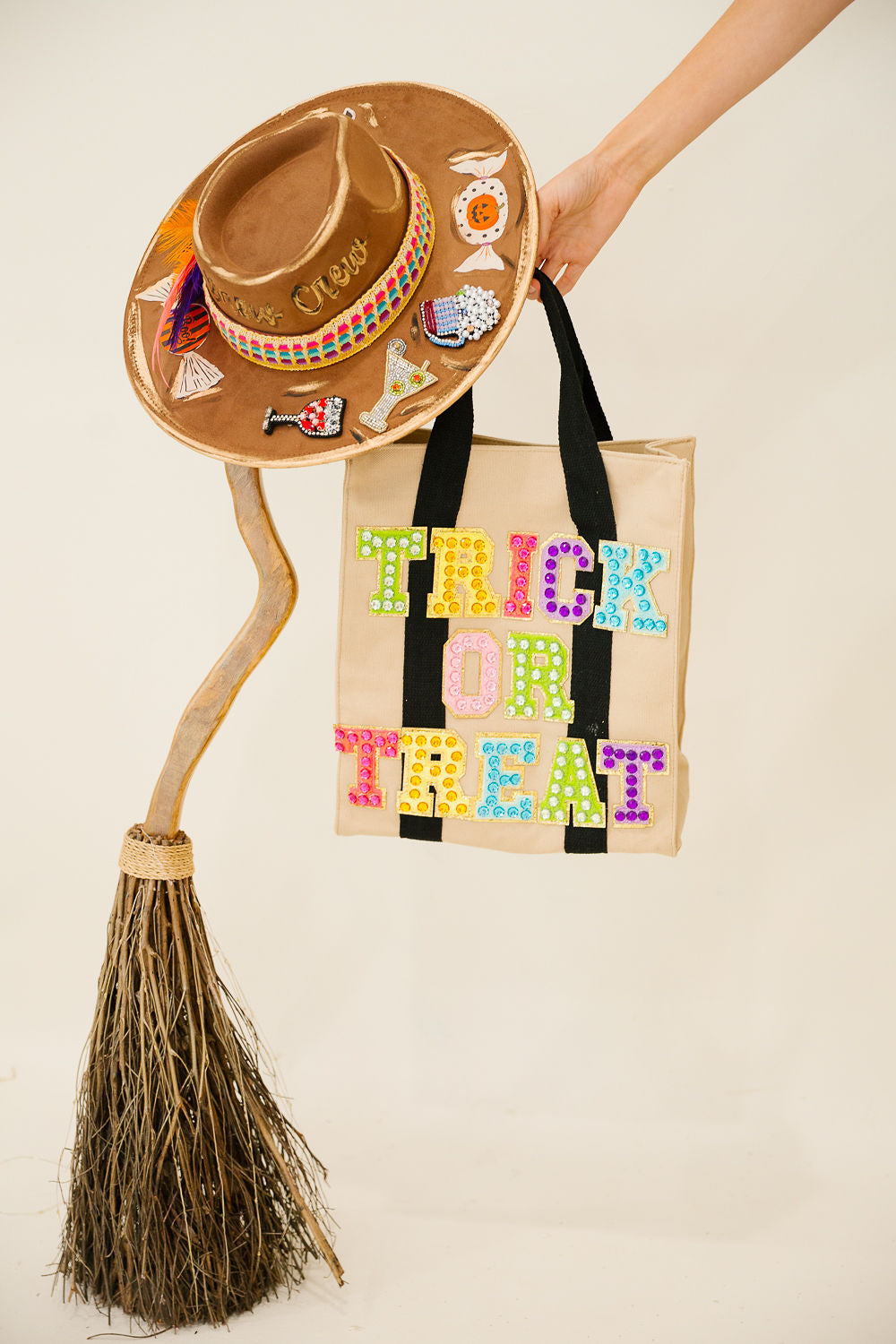 COLORFUL TRICK OR TREAT CARRYALL TOTE Clutch Judith March