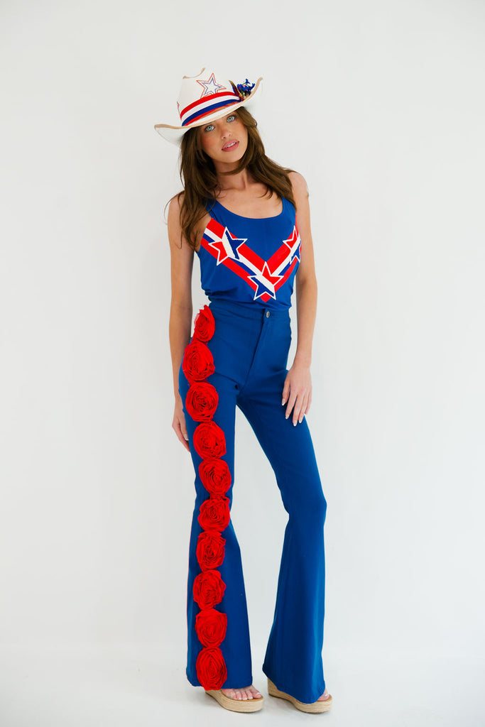 AMERICAN ROSE BLUE FLARES FLARES Judith March