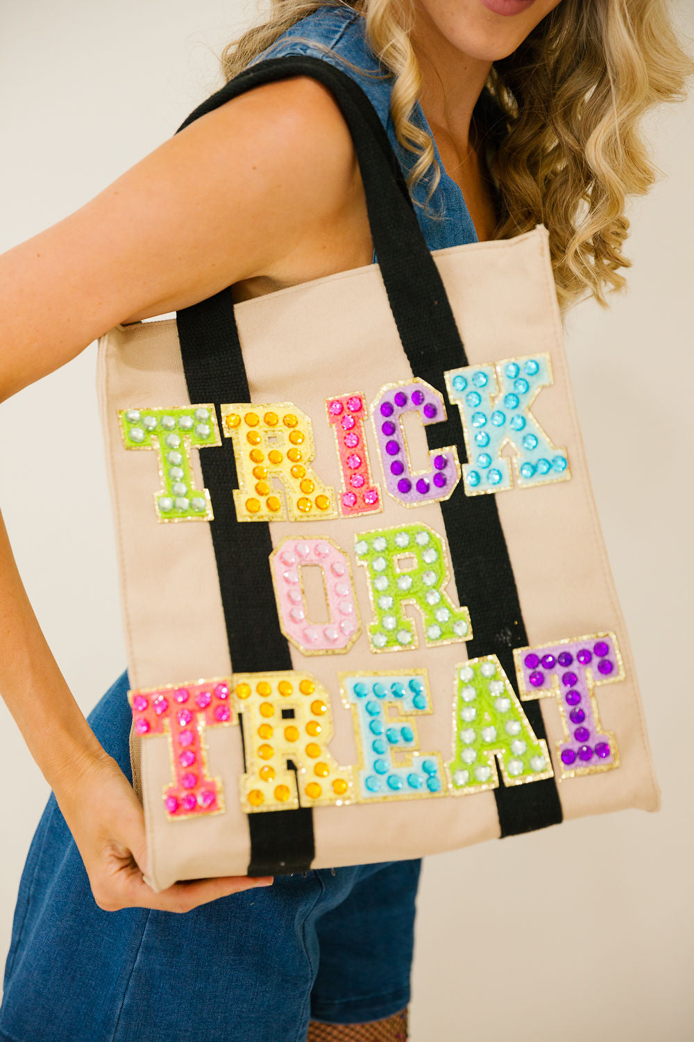 COLORFUL TRICK OR TREAT CARRYALL TOTE Clutch Judith March