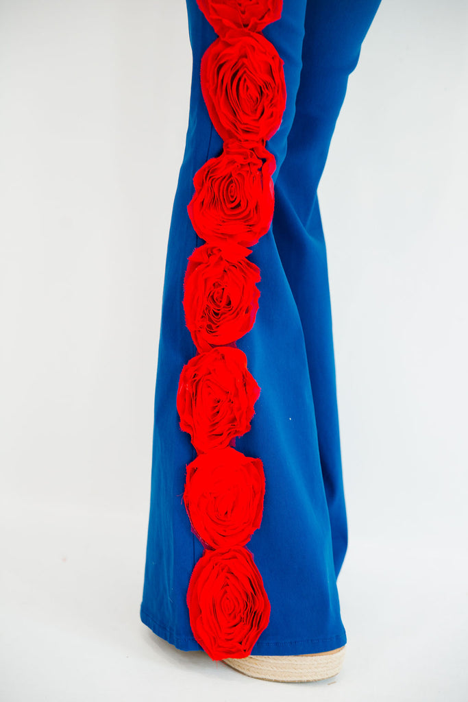 AMERICAN ROSE BLUE FLARES FLARES Judith March