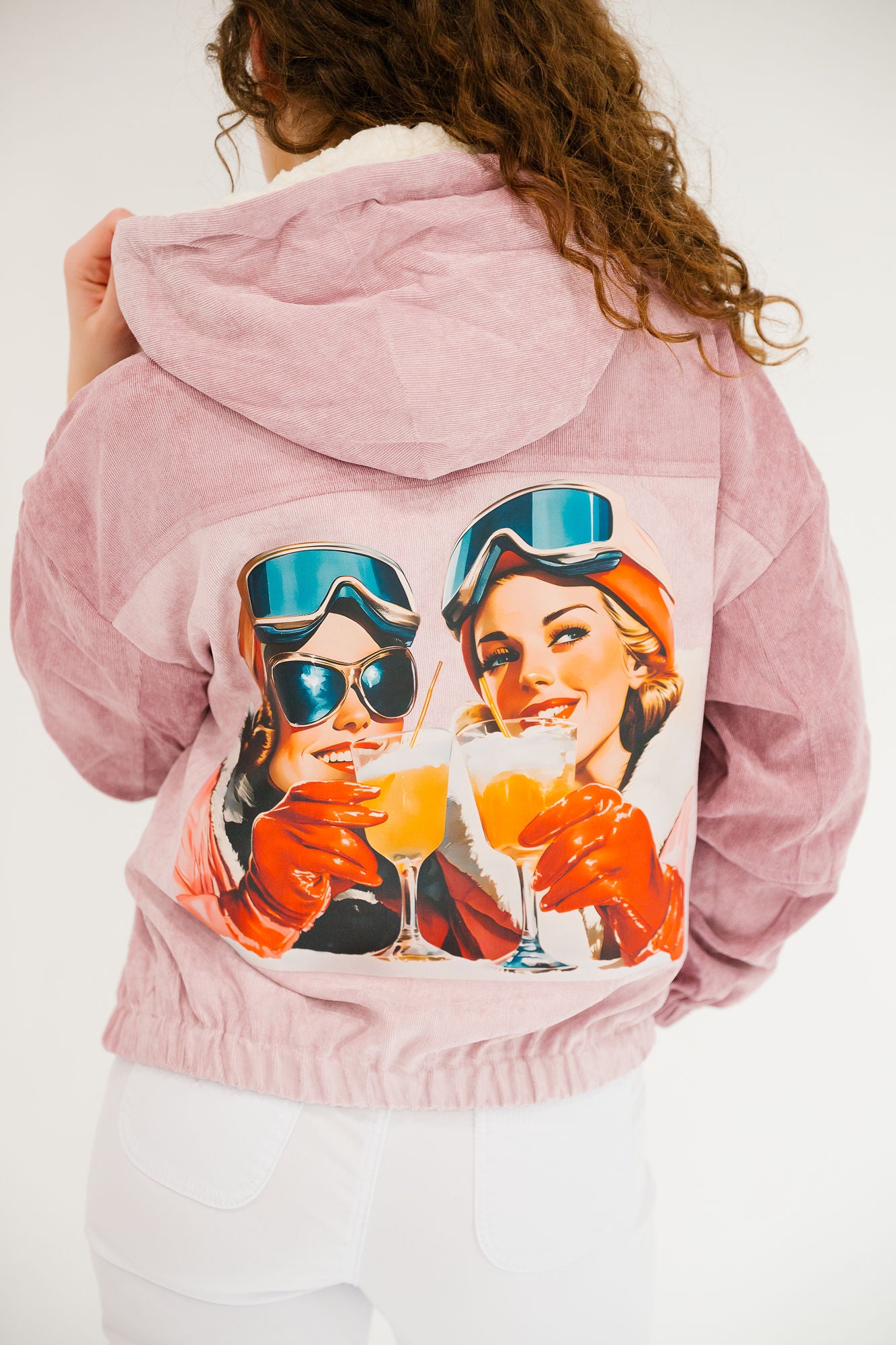 SLOPESIDE SPRITZ PINK SHERPA JACKET JACKET Judith March