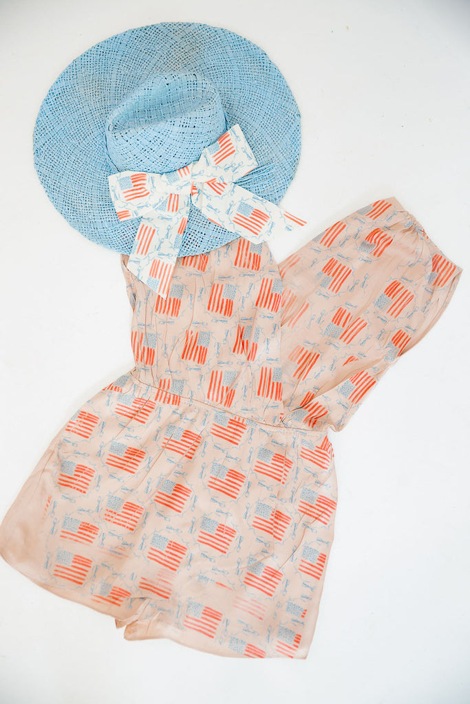 RED WHITE AND BOWS ROMPER ROMPER Judith March