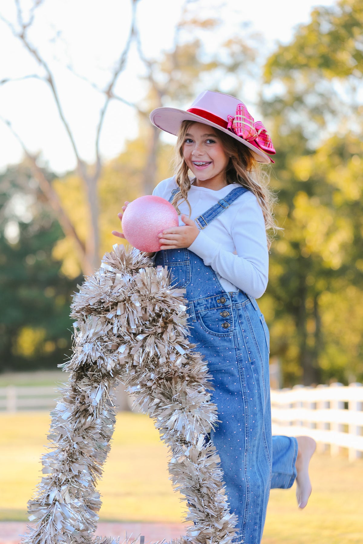 MINI KIDS BEDAZZLED OVERALLS