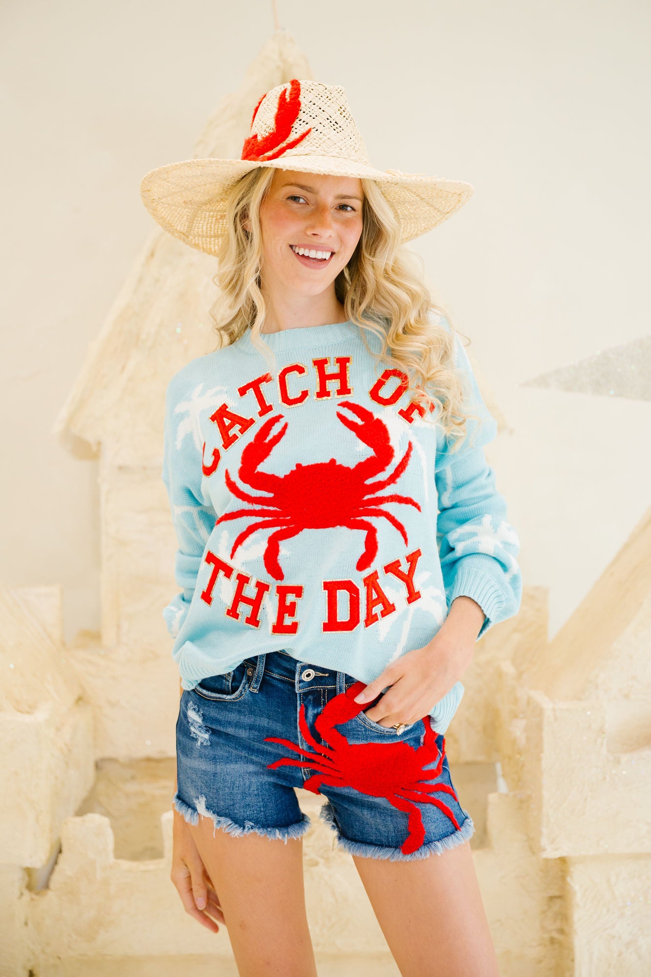 CATCH OF THE DAY CRAB SWEATER SWEATER Judith March