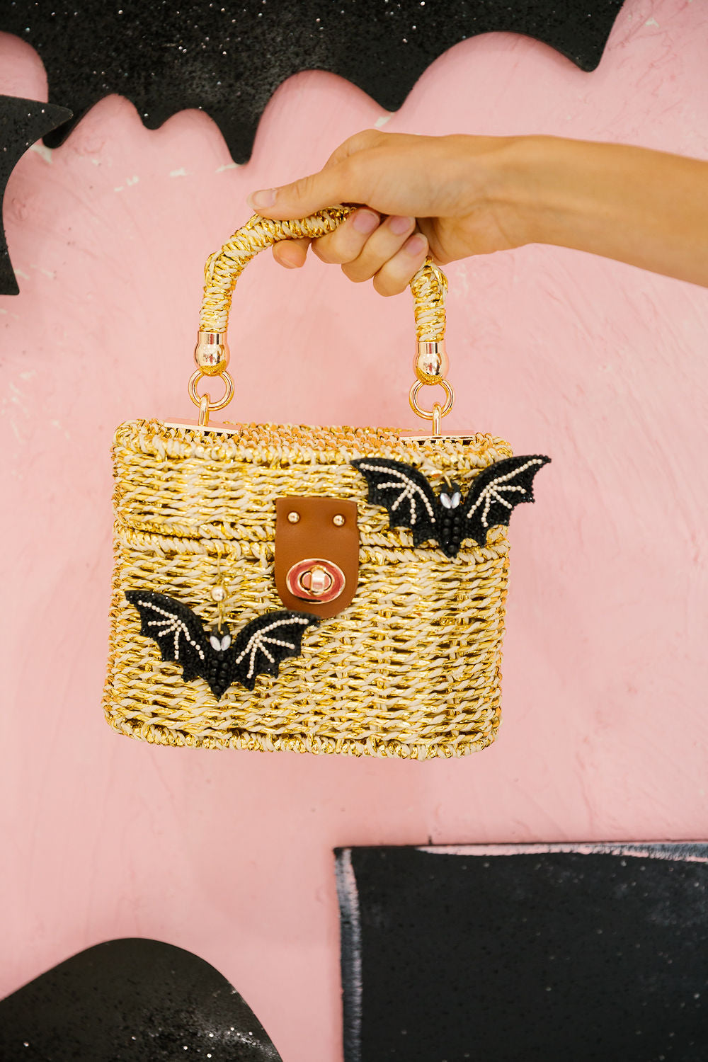 BATTY WICKER BAG Clutch Judith March