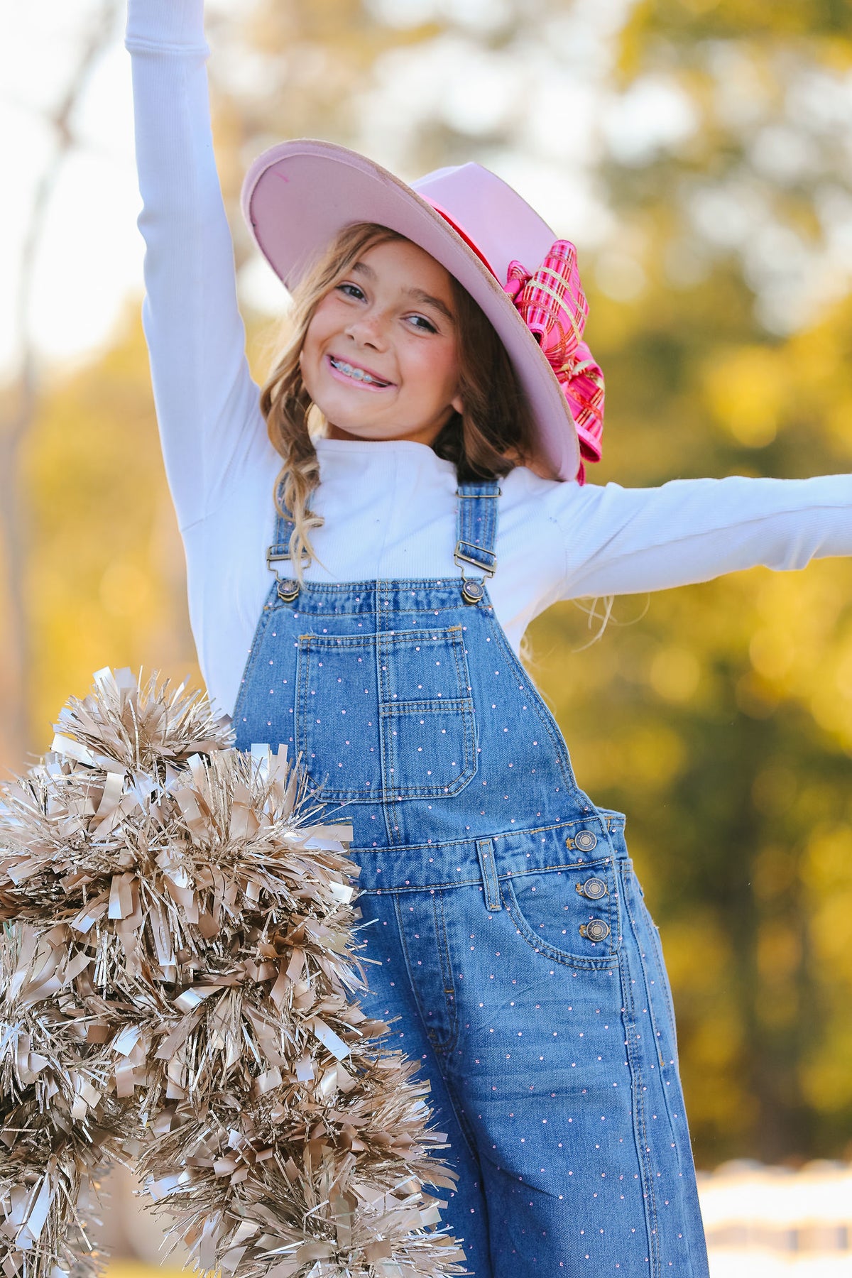 MINI KIDS PINK PLAID CHRISTMAS RANCHER HAT