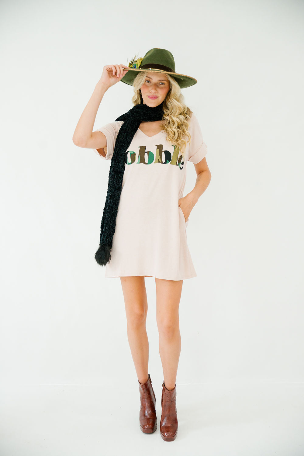 GOBBLE BEIGE DRESS WITH POCKETS DRESS Judith March